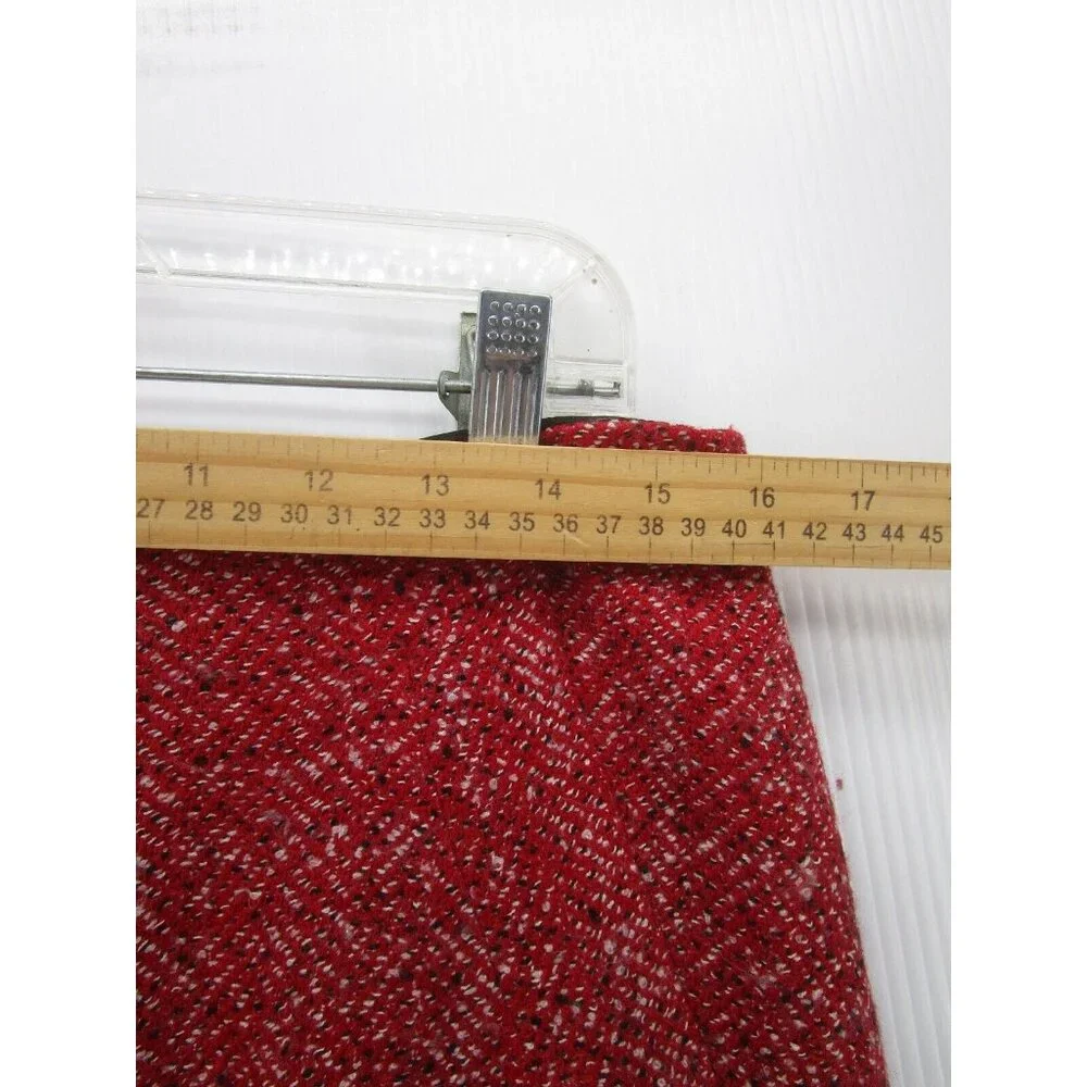Escada Skirt 12 Wrap A-Line Full Zip Virgin Wool Blend Knit Career 42 - Picture 3 of 8